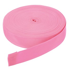 DMiotech 50 Yard 45 m x 38 mm Wide Nylon Webbing Poly Flat Ribbon Strap for DIY Crafts Backpack Straps Sewing, Repair of Outdoor Equipment, Pink