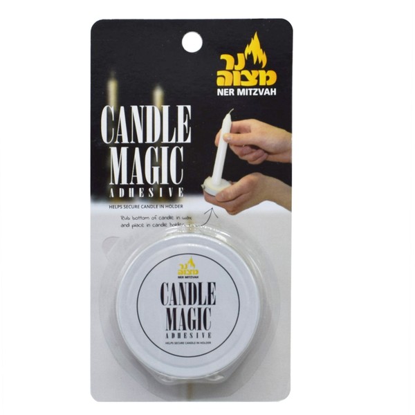 Ner Mitzvah Candle Magic - Candle Wax Adhesive - Candle Glue - Helps Secure Candles in Holder - 1 Pack