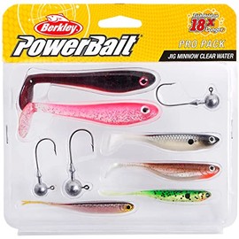 Berkley 1532032 Pro Pack Jig Minnow Clear Water Soft Lure - Assorted - Sinking - 7pc