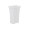 Rubbermaid Spring Top Lid Trash Can, 13-Gallon, White Plastic Wastebasket/Garbage