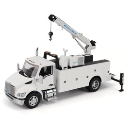 1:50 Scale Kenworth T380 Auto-Crane Titan85-Body HC14-Crane Work Truck with Miller EnPak (White) - Transport Series | 1:50 Scale Diecast Collectible Model 71212
