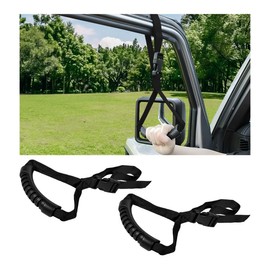 Yourkar 2 PCS Car Adjustable Grab Handle, Portable Auto Cane Grab Handle, Safety Assist Support Grab Bar for Elderly Disabled, Vehicle Mobility Assist Device Accessories (Black)