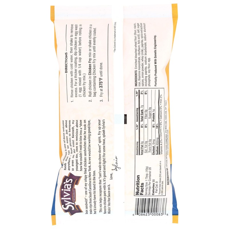 Sylvia’s Crispy Fried Chicken Mix, Chicken Fry Seasoning Mix for