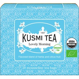 KUSMI TEA Kusumi Tea Lovely Morning 0.7 oz (2.0 g) x 20 Tea Bags (No Individual Packaging) Organic, JAS Certified, Green Tea, Mate Tea