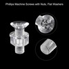 sourcing map M8 x 25mm Plastic Phillips Machine Screws with