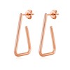 Philip Jones Rose Gold Plated Triangle Hoop Earrings