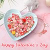 SANNIX 110Pcs 55 Pairs Valentine's Day Charms Gold Enamel Jewelry