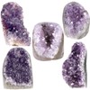 Nupuyai Nupuyai Natural Amethyst Crystal Quartz Cluster, Mineral Geode Druzy