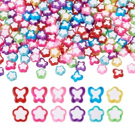 Cheriswelry 1080Pcs 6x6mm Transparent Acrylic Faceted Round Beads AB Color Pony Spacer Beads Rainbow Plastic Beads 12 Styles for Bracelet Necklace Jewelry Making