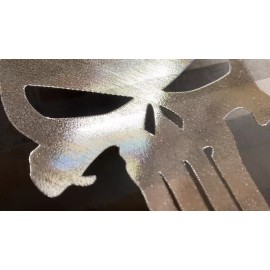 Diamond Etched Products Engraved Punisher Combo Laser US Flag & Diamond Etched Car Tag License Plate