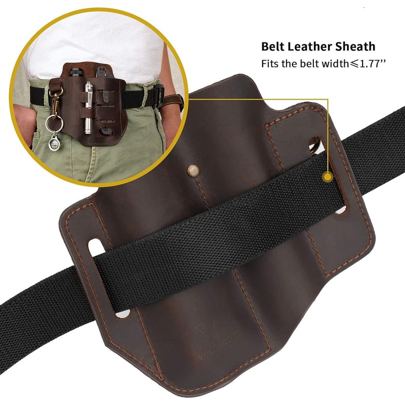 VIPERADE PJ13 Plus Leather EDC Leather Sheath Bag Organiser Leather