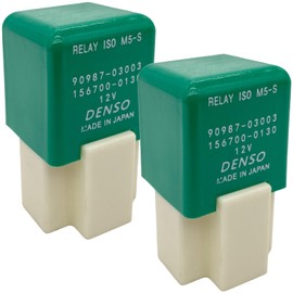 2-Pack 90987-03003 & 156700-0130 Relay – 40A 12VDC 4-Pin SPST Automotive Relay – Compatible with Toyota Camry (2012-2018), Corolla, RAV4 – Fixes Fuel Pump, Headlights & P0115/P0171 Errors