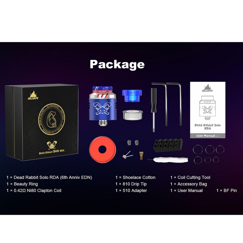 [SOLO/6th Anniv.] Hellvape Dead Rabbit SOLO RDA [6th Anniversary Version]