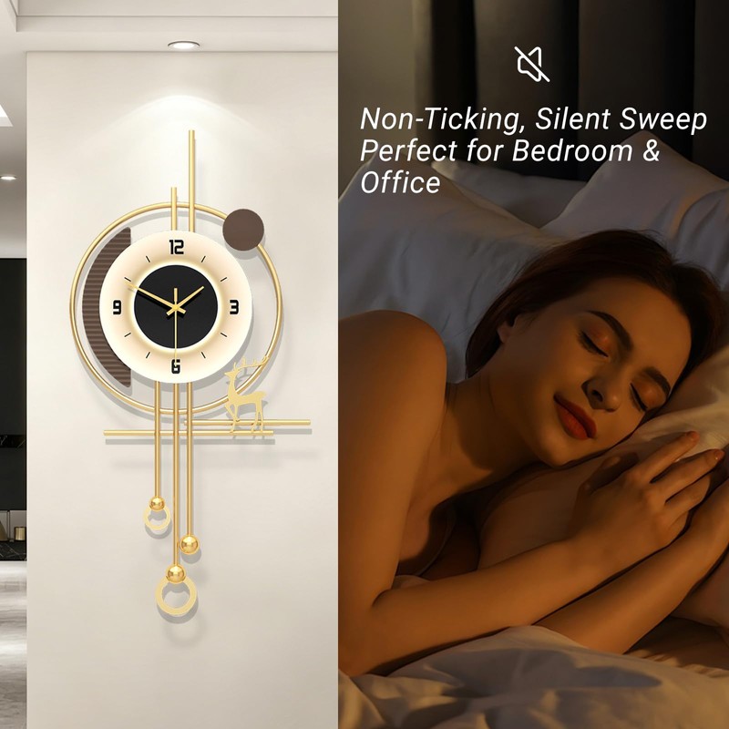 Wall Clocks for Living Room Decor, Large Wall Clocks Decorative