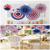 Hanging Paper Fan Party Set, Red/White/Blue Hanging Paper Fan Set,