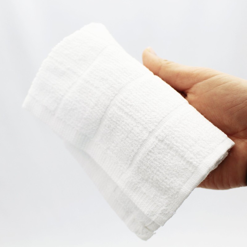 Grid Pattern Hand Towels, For Commercial Use, 10 Pieces, 100%