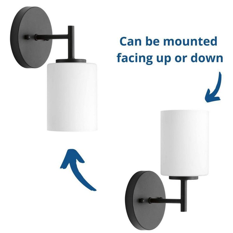 Progress Lighting Replay Collection 1-Light Etched White Glass Glass Modern