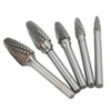 Double Cut Carbide Rotary File Bit Set 6mm Diameter Shank