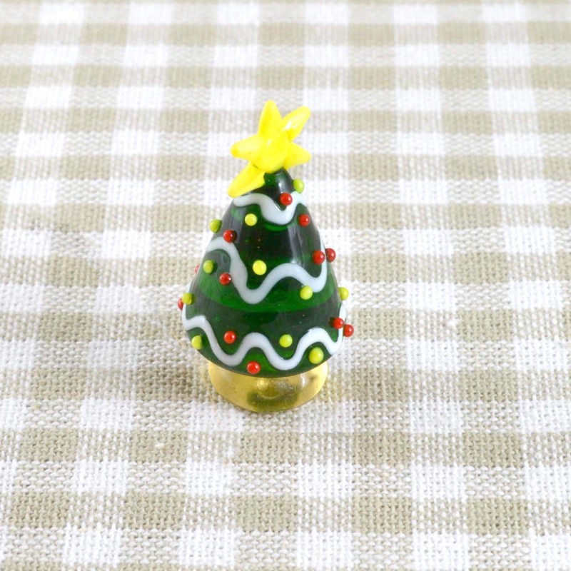 Cute Handmade Glass Crafted Christmas Ornament: