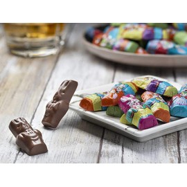 Madelaine Easter Chocolate Bunny - 25 Premium Milk Chocolate Mini Bunnies - 1/2 LB Easter Candy Individually Wrapped Basket Stuffers