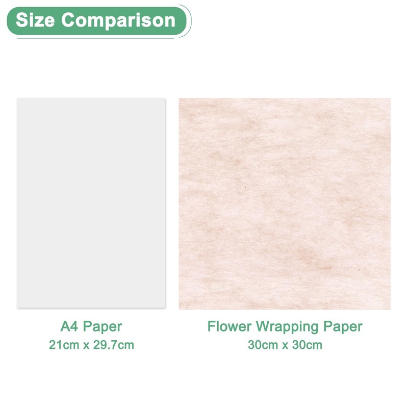 M METERXITY 152-Sheet Korean Cotton Wrapping Flower Paper, 11.8 Inch/