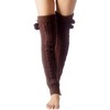 iB-iP Women's Ballet Dancer Aerobic Cute Thermal Leg Warmers, brown
