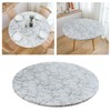 Fenteer Round Fitted Tablecloth with Flannel Backing, Waterproof Wipeable Table