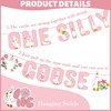 One Silly Goose Birthday Banner - 10 Pcs Pink 1st