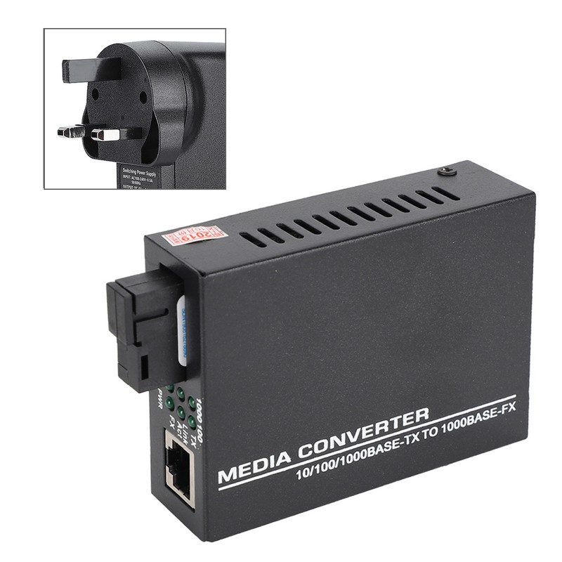 1000Mbps Ethernet Fiber Optic Media Transceiver Single Mode Converter