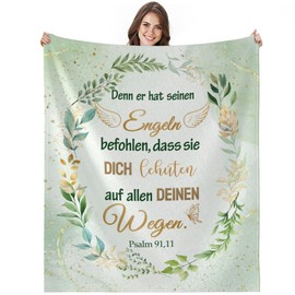 ECOSHOW Christian Gifts Blanket for Women, Religious Encouragement Gift, Christian Gift Ideas, Soft Warm Cuddly Blanket, Fluffy with Bible Verse Saying, 130 x 150 cm