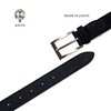 KIETH KE21466-19 Men's Nubuck Belt, Business, Genuine Leather, Black, Adjustable