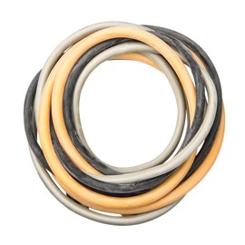 Cando 10-5384 Black/Silver/Gold Low-Powder Exercise Tubing PEP Pack, Difficult Resistance