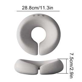 XNSHUN Face Cushion for Massage, U-Shaped Hole Cushion Massage Headrest, Pillow with Hole Massage Bed Headrest, Massage Headrest for Salons, Desks, Tables (Grey)