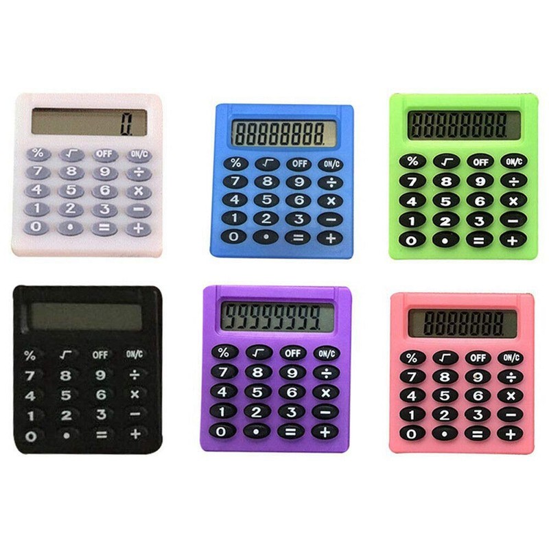 SUPERTOOL Mini Calculator Student Mini Calculator Blue Electric Portable for