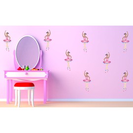 Ballerina Stencil - 11.5 x 30.5 cm - Reusable Girl Ballet Dancer Wall Stencil - Template on Paper Projects Scrapbook Diary Walls Floors Fabric Furniture Glass Wood etc