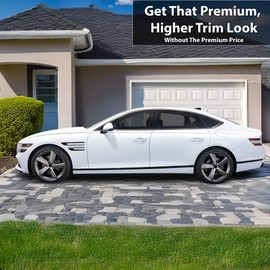 BOGAR TECH DESIGNS Side Badge Chrome Delete Overlay Compatible with Genesis G80 2021-2025, Gloss Black