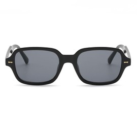 LJCZKA Vintage Rectangle Sunglasses for Women Men, Retro Square Sunglasses Fashion Shades UV400 Protection