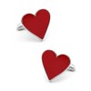 iGame Wedding Cuff Links Romantic Red Heart Design Quality Brass