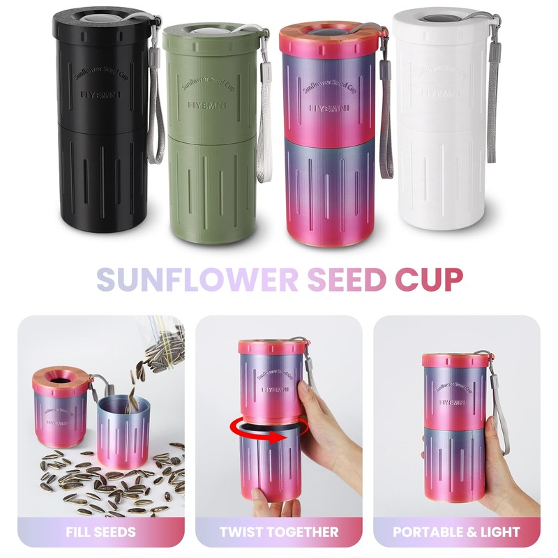 FIYEMNI Sunflower Seed Spit Cup, with Seed Storage & Shell