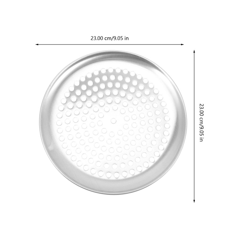 FRCOLOR Stainless Steel Pizza Pan with Holes Non-Stick Perforated Pizza