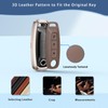 for Nissan Key Fob Cover, Aluminum Alloy Frame & Leather