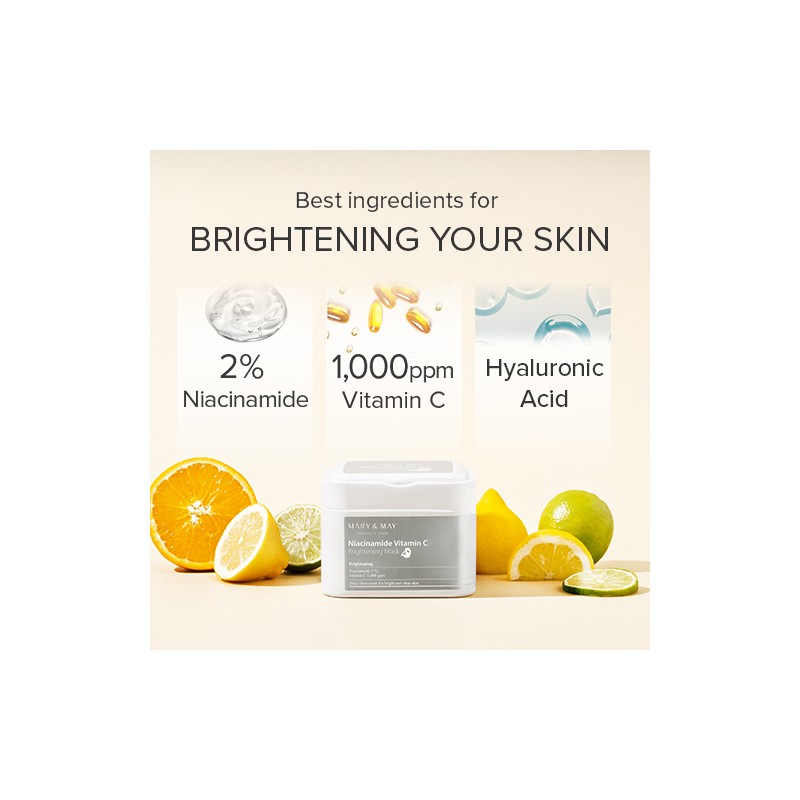 Mary&May [Mary&May]Niacinamide Vitamin C Brightening Mask (30ea)