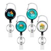 HASFINE 4 Pack Funny Dumpster Fire Badge Reel Retractable, I'm