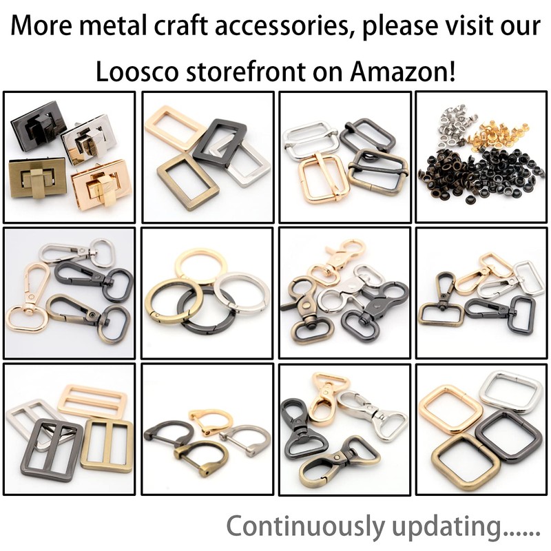 Metal D-Rings, 10 PCS Spring Opening Purse Making Clip Key