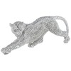 Studio 55D Silver Prowling Leopard 17 1/2" Wide Accent Sculpture