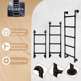 Bunk Bed Ladder for Home Loft Lofted Only Rv Bunkbed Stairs Rv Attic College Dorm Wall Mounted Black Wrought Iron Durable Stairs Replacement