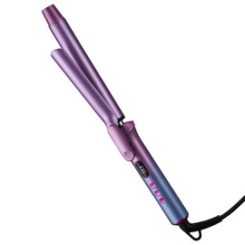 Ficzcfy 1 1/4 Inch Curling Iron with LCD Display Clipped Ceramic Barrel Professional 1.25 Inch Hair Curler Dual Voltage for Traveling,Auto Off