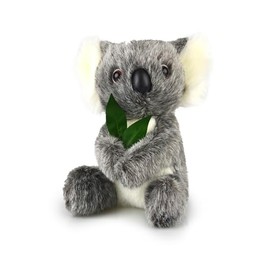 Australian Made AB14 Koala with Leaf Stuffed Soft Toy, Grey, 20 cm