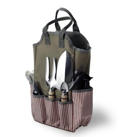 YurMemo Larger Garden Tool Bag Garden Tote Bag Waterproof Oxford Cloth Gardening Pouch Multipurpose Tool Organizer for Home,Outdoor,Garden,Lawn,Yard