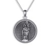 YAFEINI Firefighter Necklace For Men 925 Sterling Silver Saint Florian